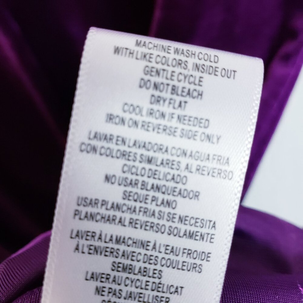 Taylor Velvet Trapeze Dress Purple Ruffled Whimsigoth Victorian Boho size 12 - Picture 11 of 14